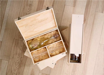 Wood Grain Single Bottle Wooden Decorative Wine Box Wood Grain Single Bottle Wooden Decorative Wine Box